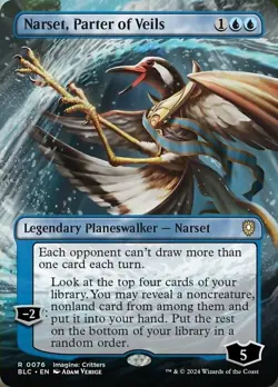 1 x Narset, Parter of Veils - Borderless - Commander: Bloomburrow - NM-Mint - MT - Image 1