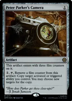 MTG Peter Parker's Camera Foil NM Marvel's Spider-Man Magic 171 - Image 1