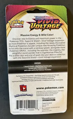 POKEMON VIVID VOLTAGE CHECKLANE Blister Pack Scorbunny Promo Card+ Coin- SEALED - Image 2