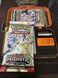 Heavy Pokemon Prismatic Evolution Pack 23.76 And 23.84!! Possible God Pack !U! - Image 3
