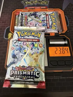 Heavy Pokemon Prismatic Evolution Pack 23.76 And 23.84!! Possible God Pack !U! - Image 4