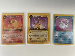 Pokemon TCG Team Rocket 1st Edition Lot - Dark Flareon, Jolteon, and Vaporeon - Image 1