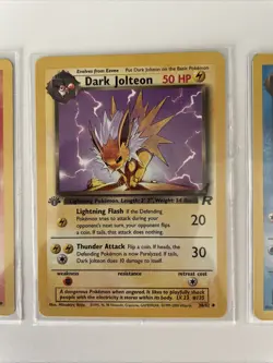Pokemon TCG Team Rocket 1st Edition Lot - Dark Flareon, Jolteon, and Vaporeon - Image 3