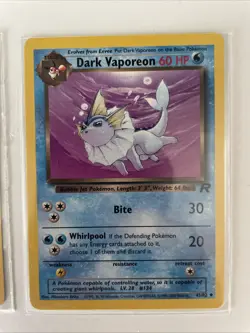 Pokemon TCG Team Rocket 1st Edition Lot - Dark Flareon, Jolteon, and Vaporeon - Image 4
