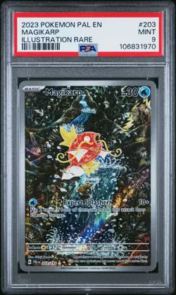 2023 POKEMON PAL EN-PALDEA EVOLVED ILLUSTRATION RARE #203 MAGIKARP PSA 9 - Image 1