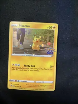 Pikachu 027/078 Cosmos Holo Rare Common Pokemon Go. JT55 - Image 1