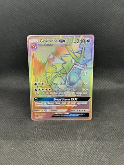 Gyarados GX (Secret) 112/111 Sm-Crimson Invasion Holo Rainbow Pokemon TCG NM+ - Image 1