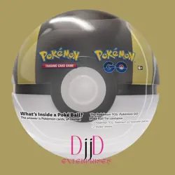 Pokemon TCG PokeBall Tin - Luxury Ball E22 New 3 Booster Packs & 1 Coin - Image 1