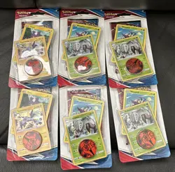 Pokemon Sword & Shield Battle Styles Blister Packs Golisopod Toxtricity Lot of 6 - Image 1