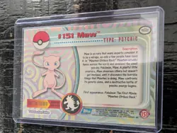 Pokemon 2000 Topps TV Animation Edition Series 3 Mew #151 Blue Logo - Image 2