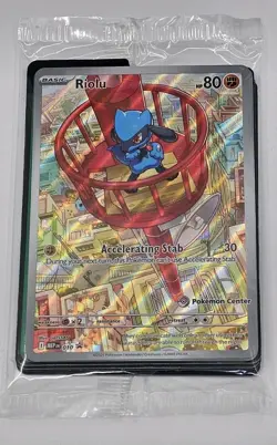 Riolu 010 Mega Evolutions ETB Pokemon Center Stamped Black Star Promo SEALED - Image 1