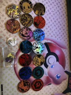 Lot Of 18 Pokemon Coins! All Different! Mew! Charizard! Collectibles! - Image 1