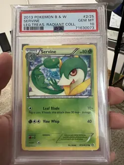 Servine RC2/RC25 PSA 10 - 2013 Pokemon B&W - Leg. Treasures Radiant Collection - Image 1