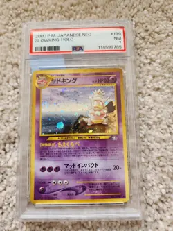 2000 Pokemon JAPANESE Neo Genesis Slowking Holo No. 199 PSA 7 NM - Image 1