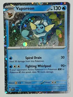 Pokemon TCG - Vaporeon - SVP 168 - 2025 S&V: Black Star Promo - Cosmo Holo - Image 4