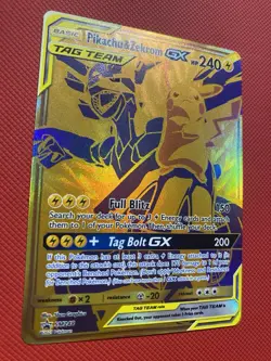 Pikachu & Zekrom GX SM248 Sm Gold Pokemon Card TCG - Image 5