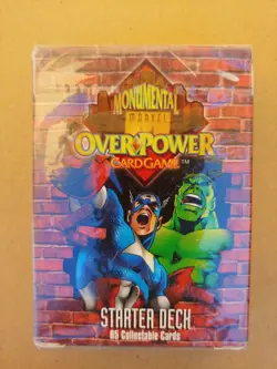 Marvel OverPower Monumental Card Game New Starter Deck Sealed Fleer - Image 1
