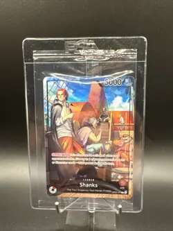 2025 JULY PSA ONE PIECE SHANKS PROMO CARD HOLO REFRACTOR OP01-001 SEALED RARE - Image 1