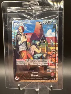 2025 JULY PSA ONE PIECE SHANKS PROMO CARD HOLO REFRACTOR OP01-001 SEALED RARE - Image 4