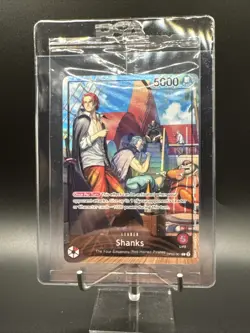 2025 JULY PSA ONE PIECE SHANKS PROMO CARD HOLO REFRACTOR OP01-001 SEALED RARE - Image 5