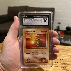 CGC 10 Brock's Sandshrew No. 027 Gym Heroes 1998 Japanese Pokemon Card - Image 1