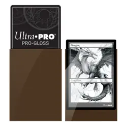 200 ULTRA PRO GLOSS STANDARD SIZE BROWN DECK PROTECTOR Card Sleeves mtg ccg tcg - Image 2