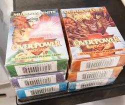 Vintage Marvel OverPower Cardgame 6 Sealed 55-Card Decks Lot CCG Mutants Unite - Image 2