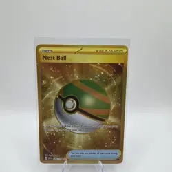Pokemon TCG Nest Ball Scarlet & Violet Trainer Card Gold Rare, Base Set, 255/198 - Image 1