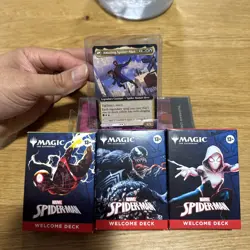2025 NYCC Magic:The Gathering Spider-man Welcome Deck Set Of 3 WITH PROMO CARD - Image 2