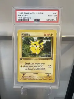 Pokemon 1999 Pikachu TCG Jungle Card 60/64 PSA 8 NM - MT - Image 1