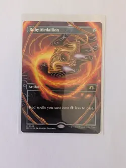 MtG Ruby Medallion Extended Art Modern Horizons 3 MH3 R 0348 Magic Gathering - Image 1