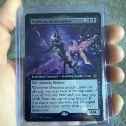 MTG Gwenom, Remorseless EXTENDED ART FOIL 0256 SPM - Image 1