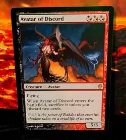 magic the gathering - Avatar of Discord - Creature - Rare - Red, Black - Flying - Image 1