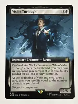 MTG Universes Beyond: Doctor Who Vislor Turlough Extended Art 0377 NM Rare - Image 1