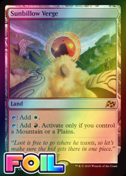 x1 Sunbillow Verge DFT Aetherdrift MTG 264 FOIL RARE M/NM 1x - Image 1