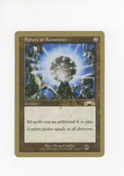 Sphere of Resistance gold border LP MTG Magic the Gathering d - Image 1