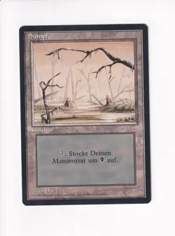 1994 MAGIC THE GATHERING MTG BLACK BORDER GERMAN VERSION SUMPF (#2) - Image 1