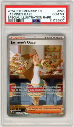 Pokemon Jasmine's Gaze #245 Surging Sparks SIR PSA 10 Gem Mint - Image 1