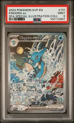 2024 POKEMON SVP EN-SV BLACK STAR PROMO #131 KINGDRA EX PSA 9 - Image 1