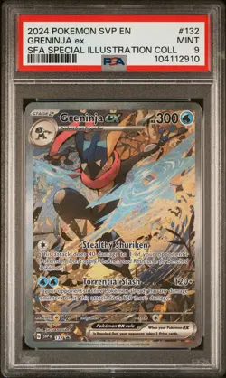 2024 POKEMON SVP EN-SV BLACK STAR PROMO #132 GRENINJA EX PSA 9 - Image 1