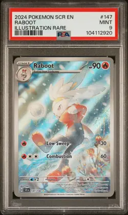 2024 POKEMON SCR EN-STELLAR CROWN ILLUSTRATION RARE #147 RABOOT PSA 9 - Image 1