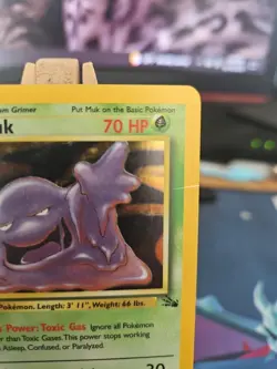 Pokemon TCG Muk 13/62 Holo Rare Fossil Set WOTC 1999 MP Vintage - Image 3