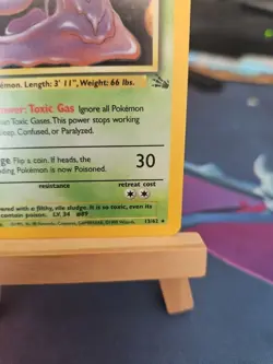 Pokemon TCG Muk 13/62 Holo Rare Fossil Set WOTC 1999 MP Vintage - Image 4