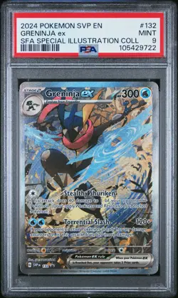 2024 POKEMON SVP EN-SV BLACK STAR PROMO #132 GRENINJA EX PSA 9 - Image 1