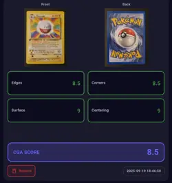 Carte Pokemon - Electrode 21/102 - Set de Base - Edition 1 - CGA grading 8.5/10 - Image 3