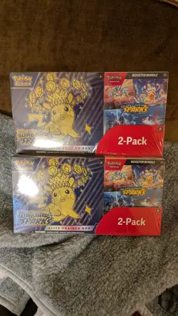 (2 BOXES) Costco Pokemon Surging Sparks Elite Trainer Box ETB + Booster Bundle - Image 1