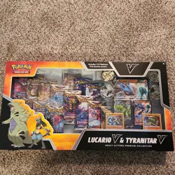 Pokemon TCG Lucario V & Tyranitar V Collector's Box - 14 Packs 820650856716 - Image 1