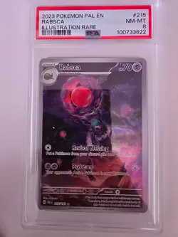 2023 Pokemon Paldea Evolved Rabsca #215 PSA 8 Near Mint/Mint - Image 1