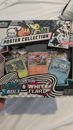 Pokemon TCG SV10.5 Black Bolt & White Flare Unova Poster Collection Box Sealed - Image 1