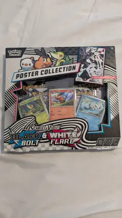Pokemon TCG SV10.5 Black Bolt & White Flare Unova Poster Collection Box Sealed - Image 2